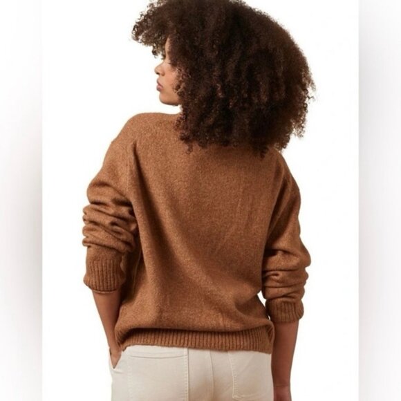 American Eagle Whoa So Soft Tan Crewneck Sweater Women’s Size Small - Picture 2 of 8